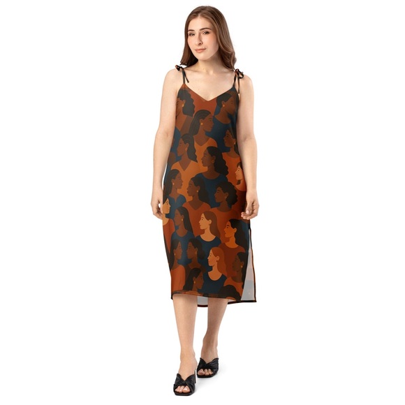 LEX talionis Dresses & Skirts - Feminae Diversae Tie-Strap Midi Dress